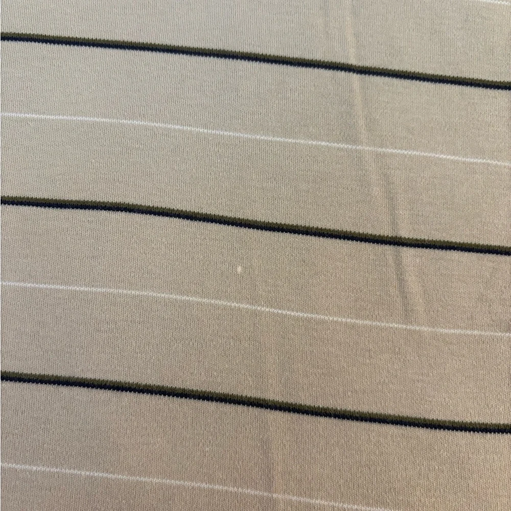Croft & Barrow Men's Tan Striped Short Sleeve Polo Shirt size XL